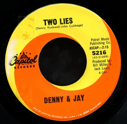 Denny & Jay - H-U-R-T / Two Lies