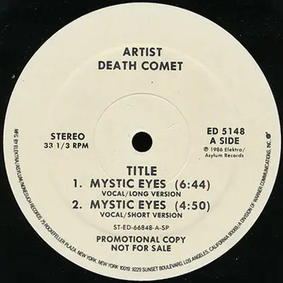 Death Comet, Death Comet Crew - Mystic Eyes / Death Comet Drive