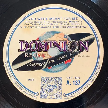 Deauville Dance Orchestra / Vincent Richards And His Orchestra - Broadway Melody / You Were Meant For Me