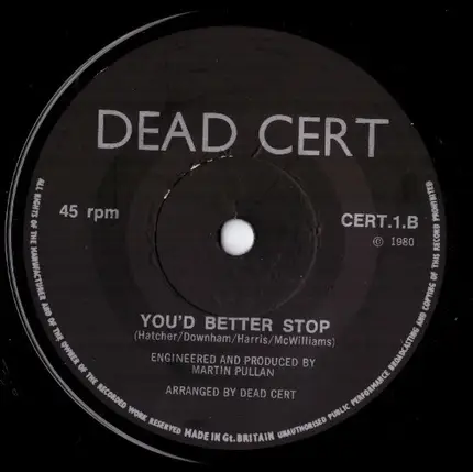 Dead Cert - Time Bomb