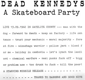 Dead Kennedys - A Skateboard Party