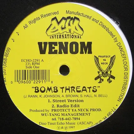 Deadly Venoms - Bomb Threats / The Boulevard
