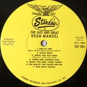 LP - Dean Manuel With The Blue Boys Featuring The Steel Guitar Of Pete Drake - The Late And Great Dean Manuel