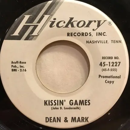 Dean & Mark - Kissin' Games / With Tears In My Eyes