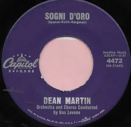 Dean Martin - Sogni D'oro / How Sweet It Is