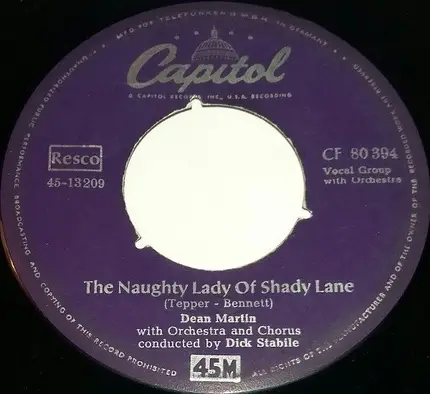 Dean Martin - Let Me Go, Lover / The Naughty Lady Of Shady Lane