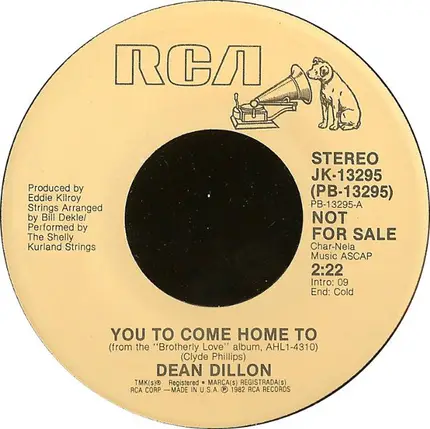 Dean Dillon - You Come Home To
