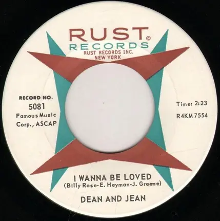 Dean & Jean - I Wanna Be Loved / Thread Your Needle