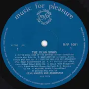 LP - Dean Martin - The Dean Sings