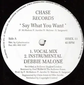 debbie malone - Say What You Want