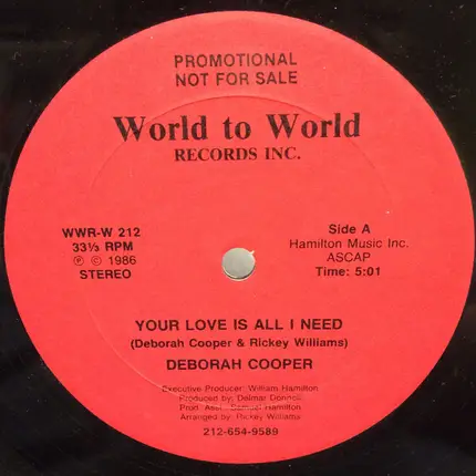 Deborah Cooper - Your Love Is All I Need