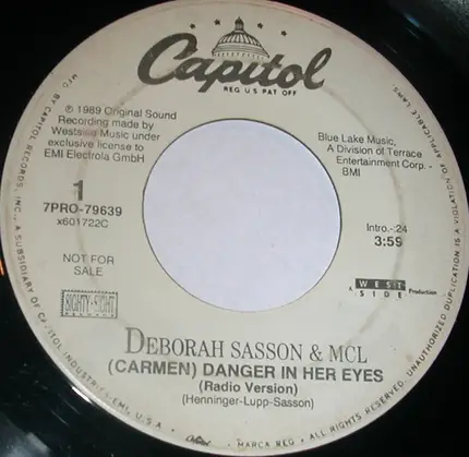 Deborah Sasson & MCL (Micro Chip League) - (Carmen) Danger In Her Eyes (Radio Version)