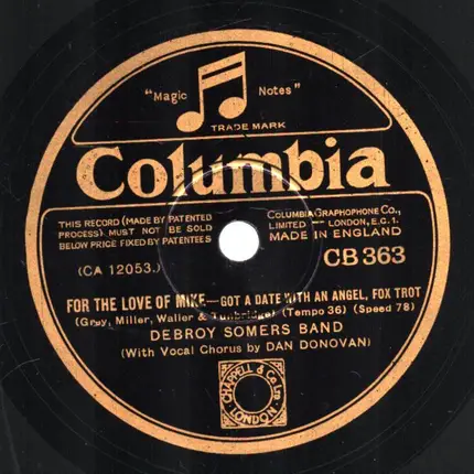 Debroy Somers Band - Got A Date With An Angel / Who Do You Love?
