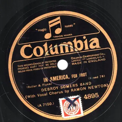 Debroy Somers Band - In America / Without You, Sweetheart