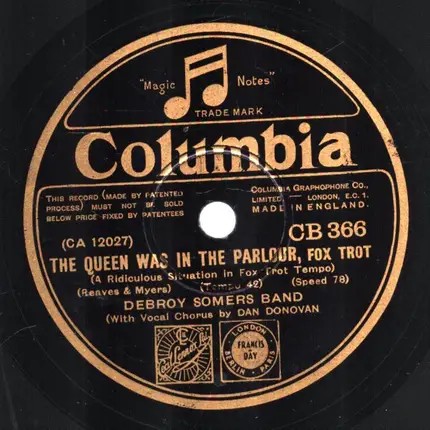 Debroy Somers Band - The Queen Was In The Parlour / You Used To Be My Sweetheart