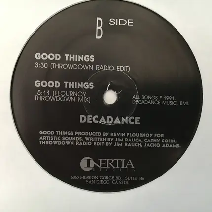 Decadance - Good Things (Happen To the Heart) / Love Factory