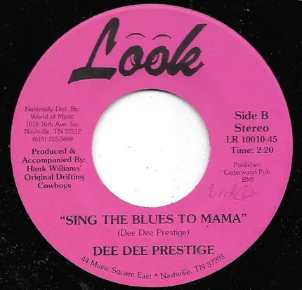 Dee Dee Prestige - Let's Go To Heaven Tonight / Sing The Blues To Mama
