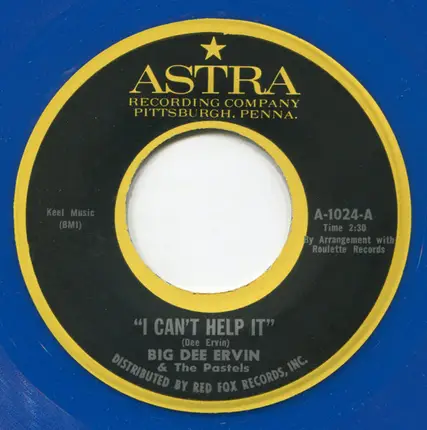 Dee Ervin & The Pastels - I Can't Help It / My One And Only Dream