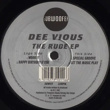 Dee Vious - The Rude EP