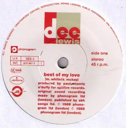 Dee Lewis - The Best Of My Love