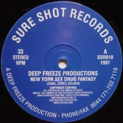 Deep Freeze Productions - New York Sex Drug Fantasy / NY Freeze Frame