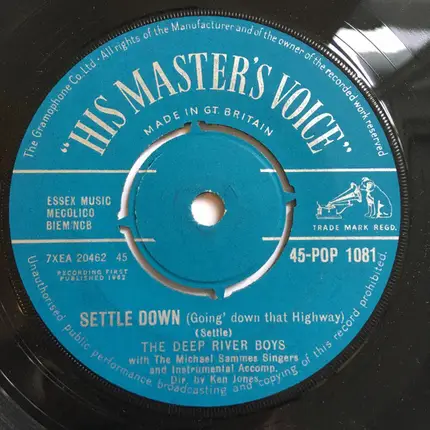 Deep River Boys - Ashes Of Roses / Settle Down (Goin' Down That Highway)