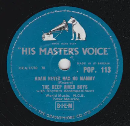 Deep River Boys With Sid Phillips Band - Adam Never Had No Mammy / Rock Around The Clock