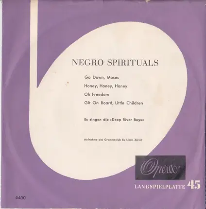 Deep River Boys - Negro Spirituals
