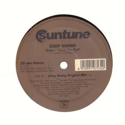 Deep Swing - Baby, I Want You Bad