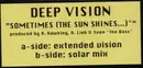 12'' - Deep Vision - Sometimes (The Sun Shines) - GER