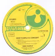Double LP - Deep Purple - Deep Purple In Concert - black lettering on labels