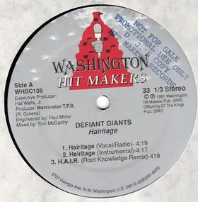 Defiant Giants - Hairitage / Son Of A Black Panther