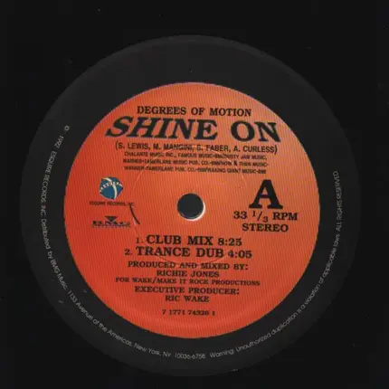 Degrees Of Motion Featuring Biti With Kit West - Shine On