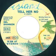 7inch Vinyl Single - Del Shannon - Tell Her No / Restless