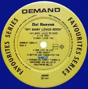 LP - Del Reeves - My Baby Likes To Rock & Roll - Mono, blue vinyl