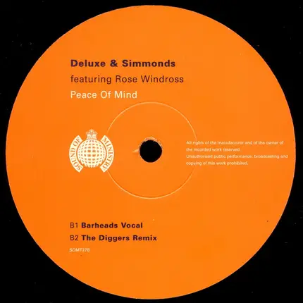 Deluxe & Simmonds Featuring Rose Windross - Peace Of Mind
