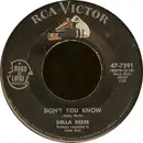 7inch Vinyl Single - Della Reese - Don't You Know / Soldier, Won't You Marry Me?