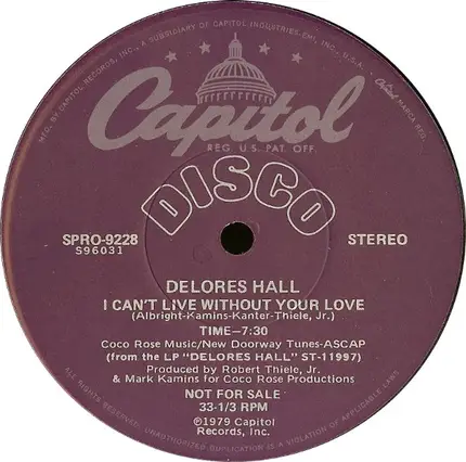 Delores Hall - I Can't Live Without Your Love