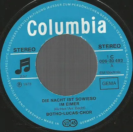 Der Botho-Lucas-Chor - Die Nacht Ist Sowieso Im Eimer