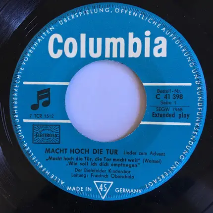 Der Bielefelder Kinderchor - Macht Hoch Die Tür