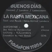 7inch Vinyl Single - Der Kölner Kinderchor , Hans-Günter Lenders , Ensemble Werner Brock - Buenos Dias