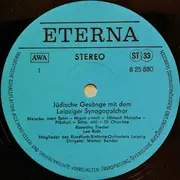 LP - Der Leipziger Synagogal Chor , Leo Roth ; Werner Sander - Jüdische Gesänge