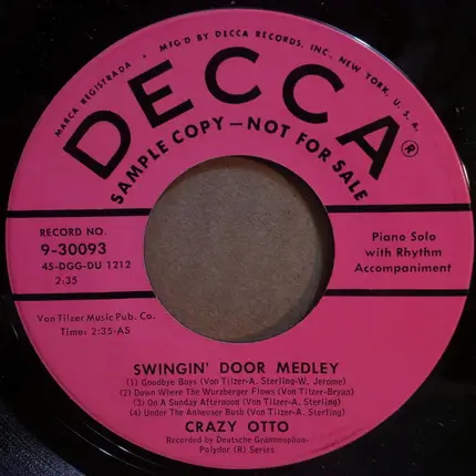 Der Schräge Otto - Derby Hat Medley / Swingin' Door Medley