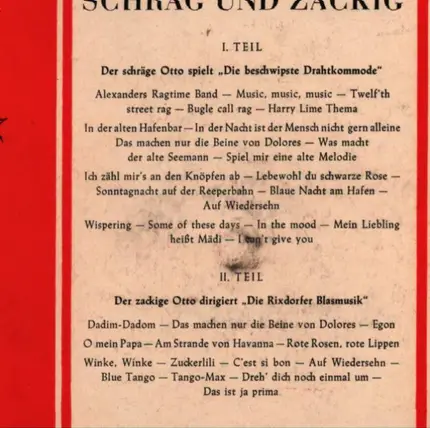 Der Schräge Otto Und Der Zackige Otto - Schräg Und Zackig