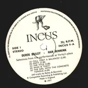 LP - Derek Bailey / Han Bennink - Selections From Live Performances At Verity's Place