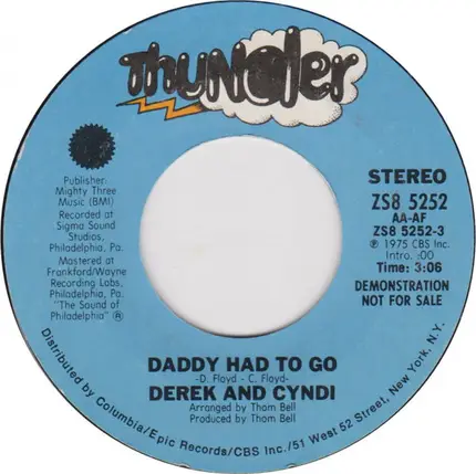 Derek & Cyndi - Daddy Had To Go