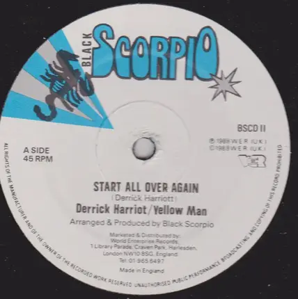 Derrick Harriott / Yellowman - Start All Over Again