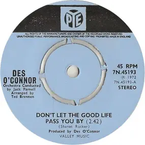 Des O'Connor - Don't Let The Good Life Pass You By