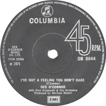 Des O'Connor - For The Good Times
