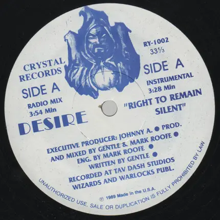 Desire - Right To Remain Silent
